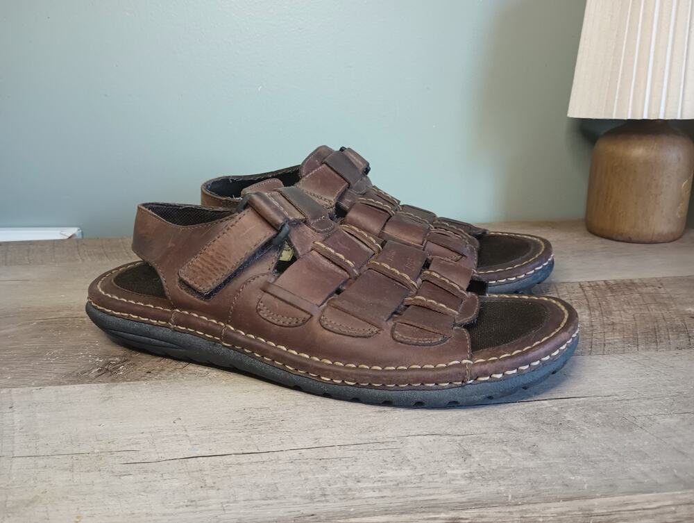 RJ Colt Mens Chunky Fisherman Sandals 12 Open Toe Hook Loop Outdoor Dad 90s